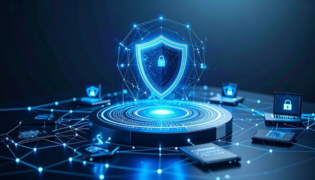 Cyber security shield protects digital devices