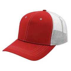 Red baseball cap apparel design isolated on transparent background
