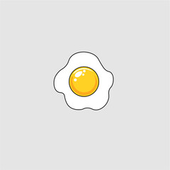 fried egg vector illustration