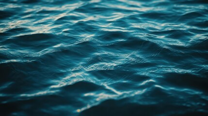 Detailed image of blue water with soft and gentle waves