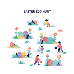Easter Egg Hunt with Kids – Spring Holiday Celebratio