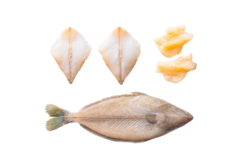 Greenland Halibut Close-Up – Flat-Lay Image