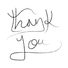 Thank you greeting ink brush vector calligraphy. Thank you in Hand drawn or handwritten calligraphy Inscription sign water color appreciation card. Modern brush calligraphy, gratitude word