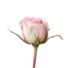 Fototapeta premium Pink rose blossom against colorful striped background floral art nature beauty