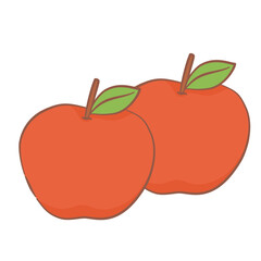 vector illustration of an apple