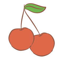 vector illustration of cherries