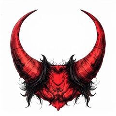 Red Devil Horns Illustration