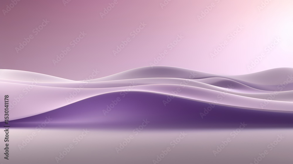 Poster purple wave with a white background. the wave is very long and has a very smooth texture