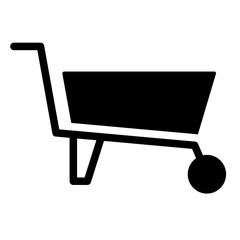 wheelbarrow vector icon