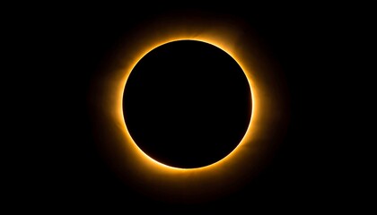 Solar Eclipse with Glowing Corona.