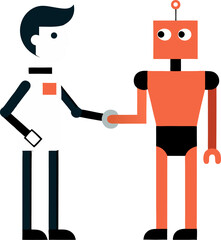 Businessman running with briefcase symbolizing success and career in office work