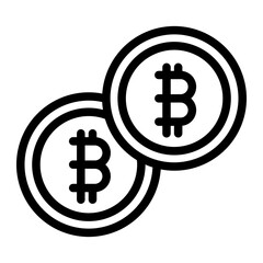 bitcoin double coin icon