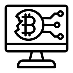 bitcoin monitor icon