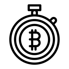 bitcoin stopwatch icon