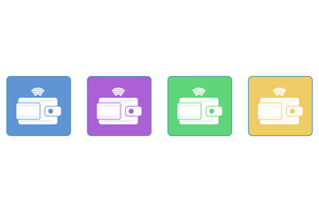 Digital wallet icon. Payment receipt. Customizable e-wallet with digital currency and various financial tools enhances the convenience of online transactions.