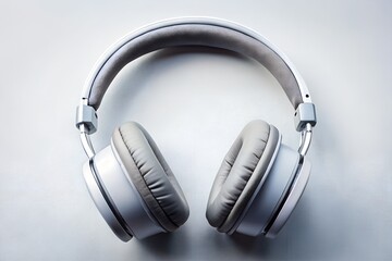 White headphones with minimalist design for clean modern audio experience