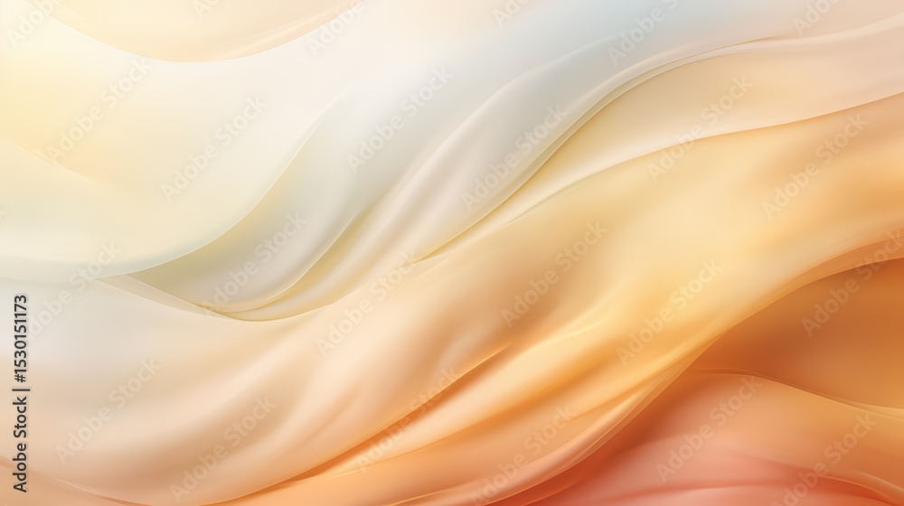Poster the image is a beautiful, flowing orange and white pattern. the colors are warm and inviting, creati