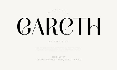 Modern contrast serif typeface with fashionable curves and editorial flair