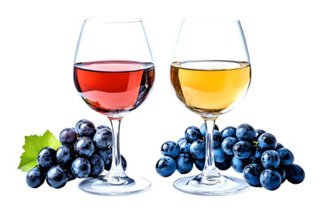 Wine tasting event featuring red and white varieties vineyard beverage rustic setting isolated on transparent background