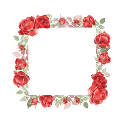 frame of roses