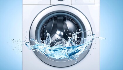 Washing Machine with Water Splash.