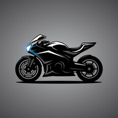 Racing motorcycle, vector design illustration
