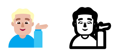 Person Blue Shirt Light Hair Emoji