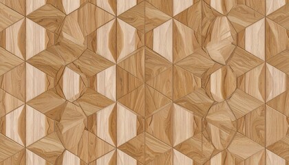 Wooden geometric pattern with abstract background.