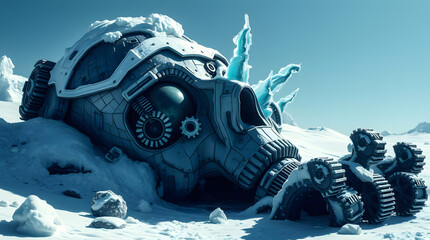 Fototapeta premium Frozen Clockwork Horror