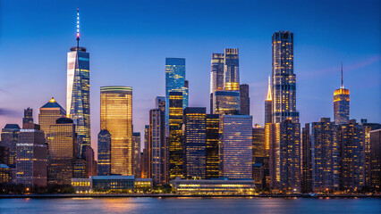 Fototapeta premium chicago skyline at night