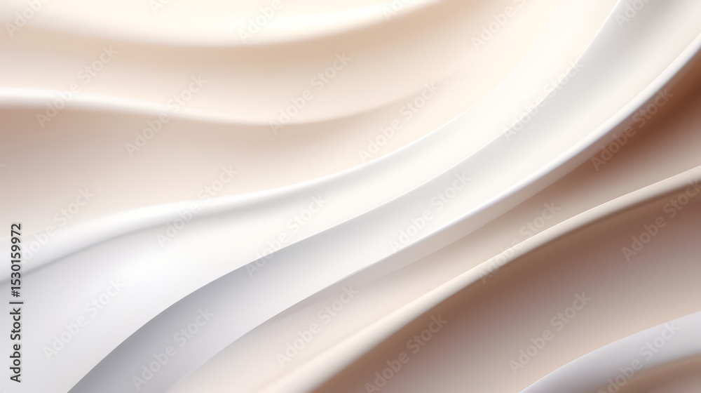 Poster White and tan background with a wavy pattern. The background is very smooth and the pattern is very soft