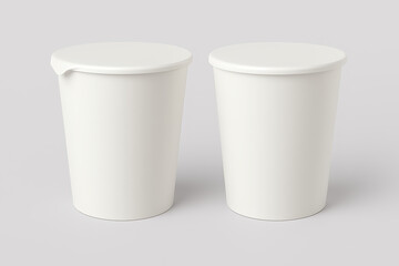 Instant Noodle (Ramen) Cup Packaging Mockup on White Background