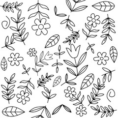 seamless pattern with autumn leaves