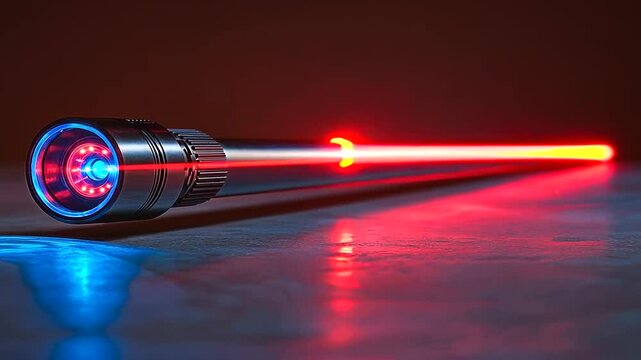 Colorful Laser Light on Dark Surface