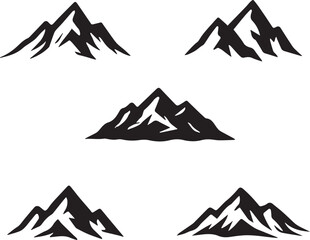 Mountain silhouette Vector | Minimalist & Trendy Mountain Silhouette Design | Unique & Stylish Mountain Artwork for Vector design
