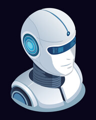 Modern Android AI Technology Concept