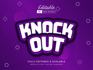 Knock Out Text Effect. Customizable with gaming design
