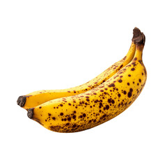 Spotted Banana on White Background