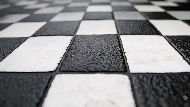 Abstract monochrome texture of black and white checkered pattern for backgrounds