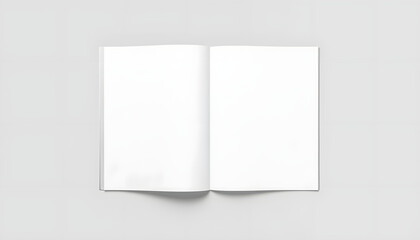 A lifelike A4 brochure template displayed on a soft gray backdrop. with white shades