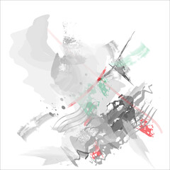 Illustration of Beautiful Contemporary Abstract Painting.