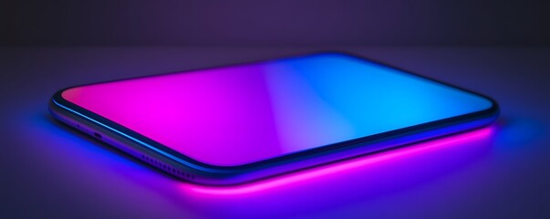 Vibrant glowing smartphone display.