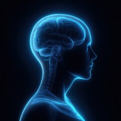 A brain with a light bulb in it