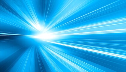 Abstract Blue Burst Speed Lines.
