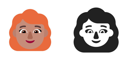 Person Orange Red Hair Face Emoji