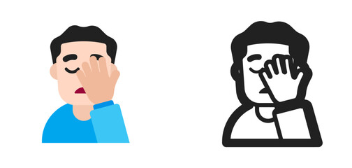 Person Worried Pale Skin Blue Shirt