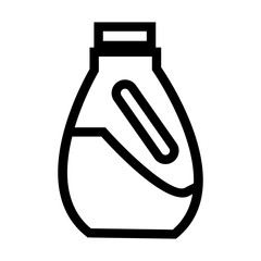 illustration of a detergent bottle line icon vector