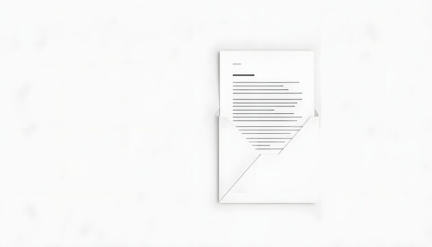 Professional business document and sleek envelope mockup design, low-poly. with white shades