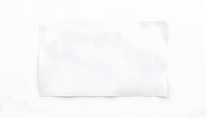 Extreme close-up of pristine white tabloid paper perfectly centered on clean white backdrop, origami. with white shades