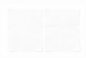 Two blank white paper sheets, isolated on white background with clipping path, office, flyer